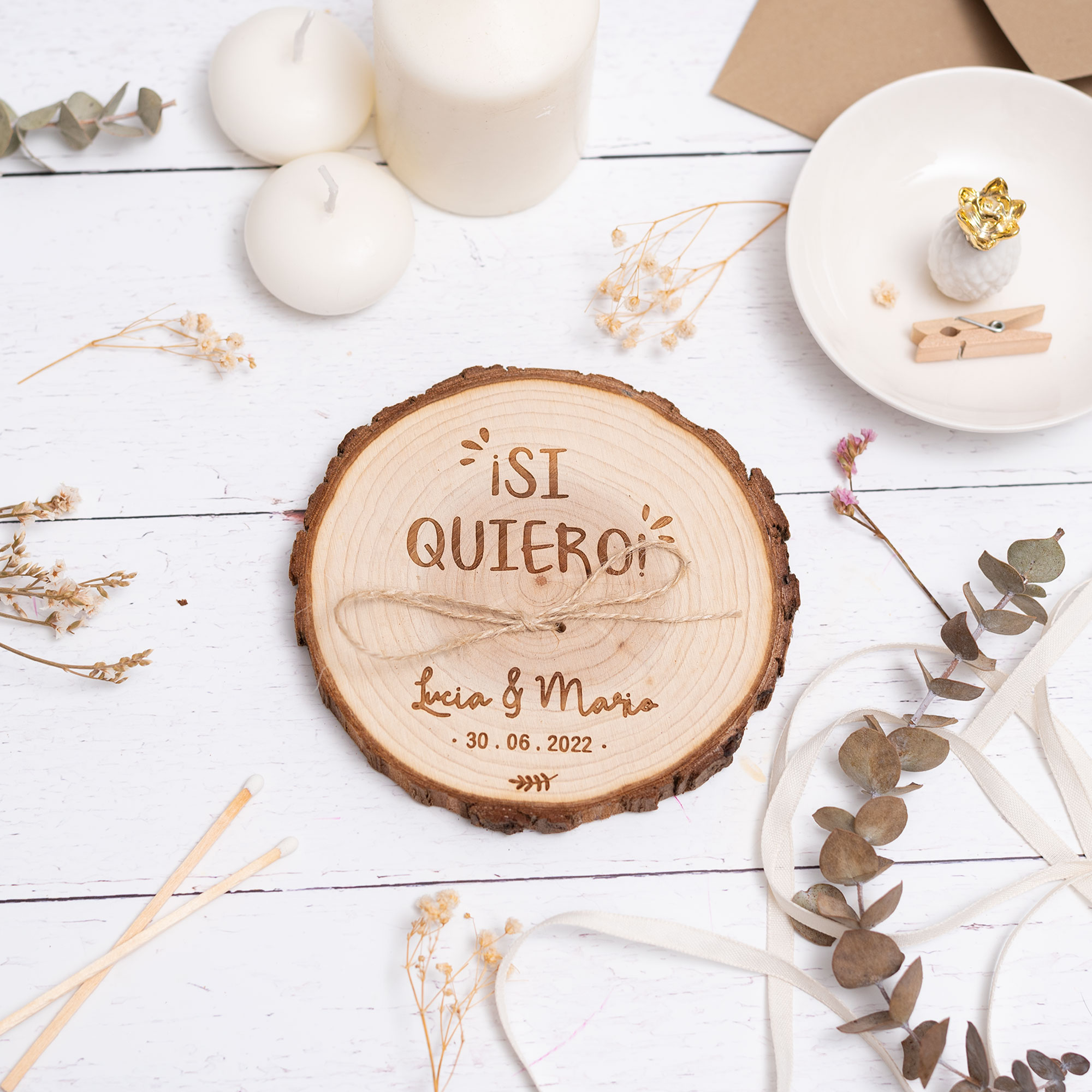 Porta Alianzas Personalizado Tronco