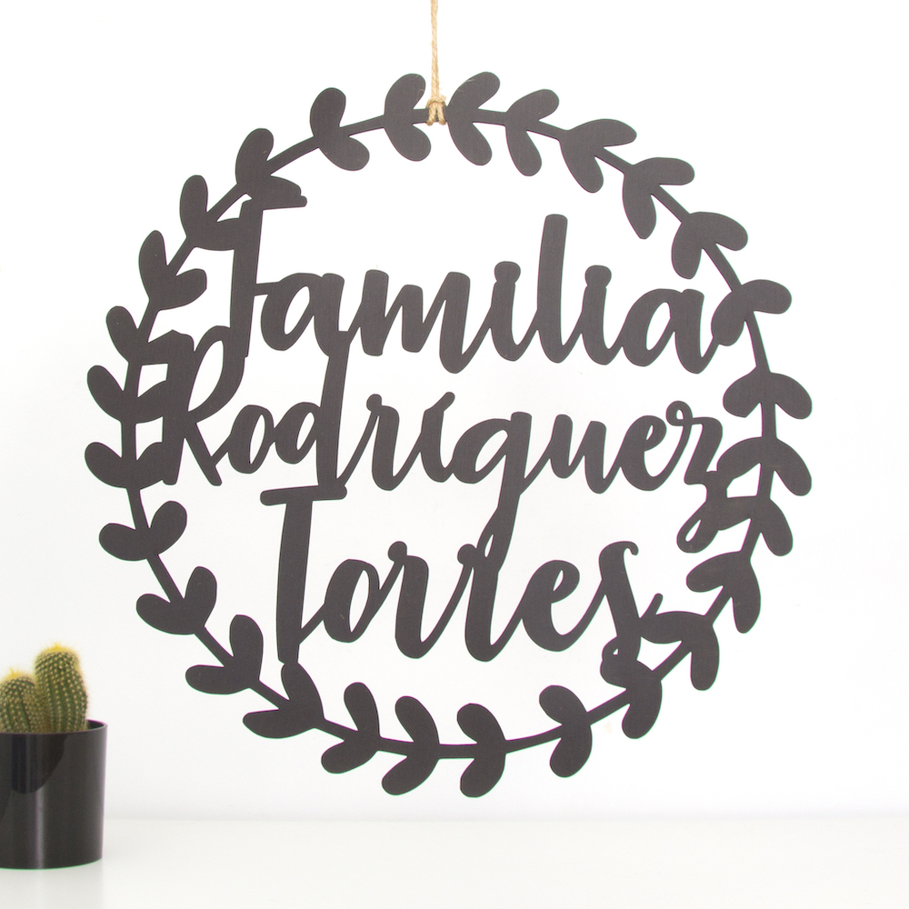 Corona Familia Personalziada en Madera