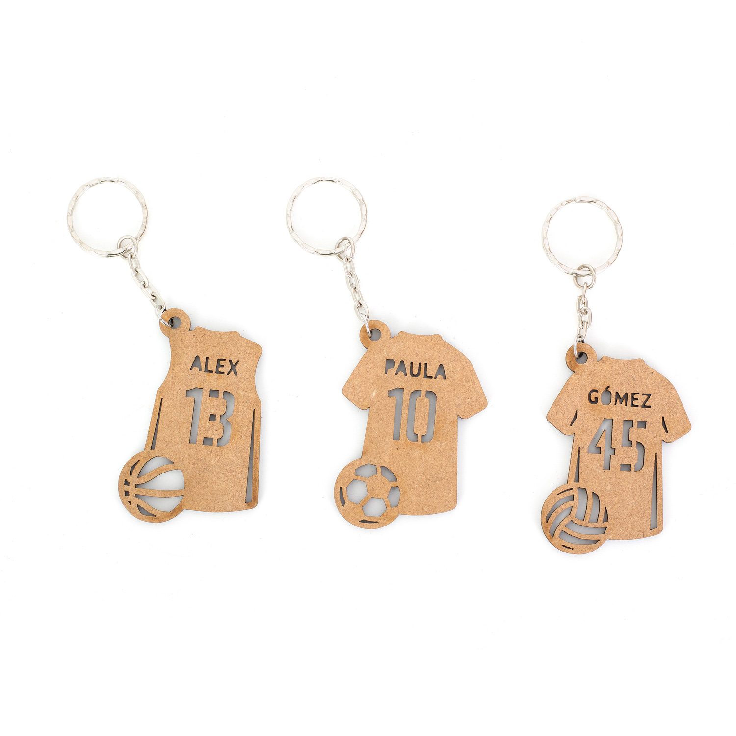 Llaveros-de-madera-camisetas-deportivas-personalizados