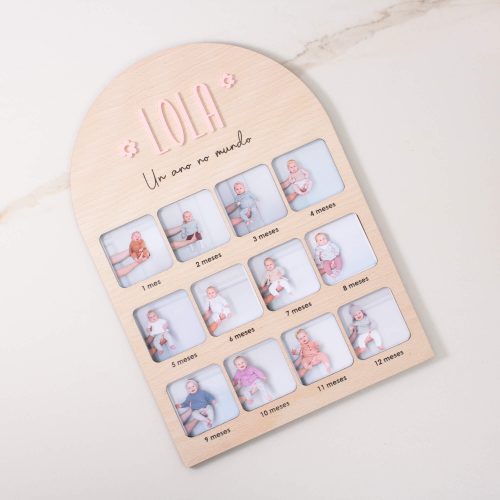 placa-madera-fotos-primer-ano-bebe